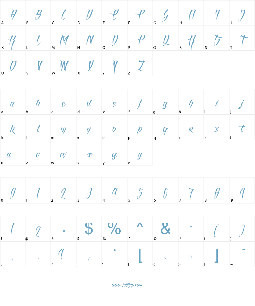 Angel of Blood Font Character